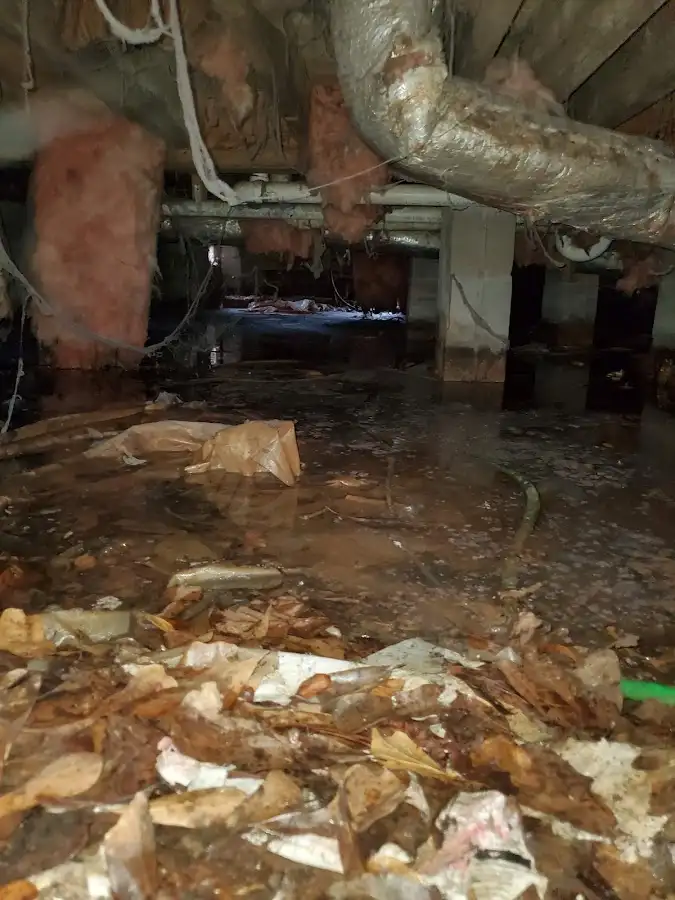 Crawl space flood assessment for Commercial Water Damage Restoration in Sylacauga